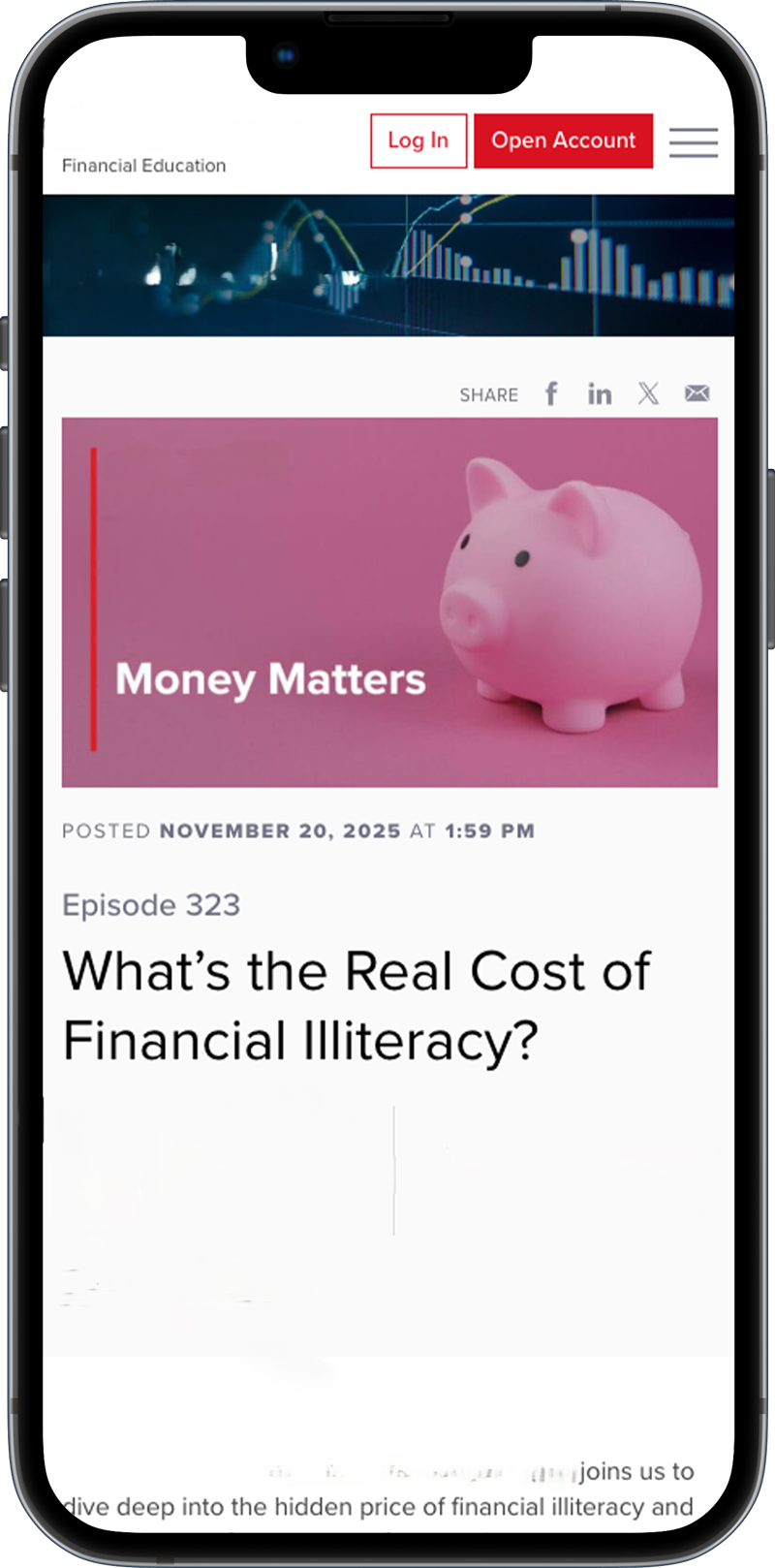 iPhone with Stockee Campus Podcasts